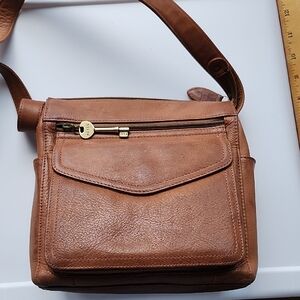 FOSSIL original Cognac brown Leather Crossbody Bag